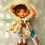 ＊はいから横町ワンピ×ふわふわ頭巾＊コーデ８点セット ＊ブライス ＊ blythe outfit ＊ワンピース・ブーツ・帽子＊