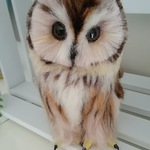 ★送料込み★羊毛フェルト製ウサギフクロウ