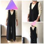 黒♡ゆったりきれい♡オールインワンサロペット