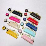 カラーが選べる　朱肉付き本革の印鑑ケース　