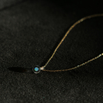 ガラスアクセサリー"moon"  K10YG ネックレス