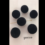    フロッキーカボチャ ベロア調 16mm   ブラック