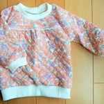 70サイズ　あったか☆ラグランプルオーバー＊花柄＊　