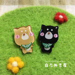 柴犬さんのブローチ
