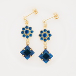 sale Vintage Blue Swarovskiピアス