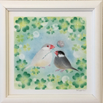【オーダー作品】クローバーと文鳥