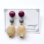 【再販】vintage purple 大ぶりピアス・イヤリング
