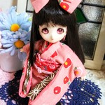 オビツ11/椿なお着物