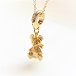 Bear Motif Gold Charm Necklase