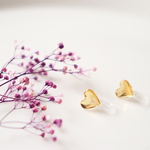 【再販】ｍini　ゴールドハート♡　ピアス/樹脂ノンホールピアス（イヤリング） 
