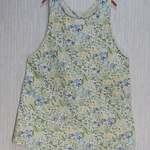 【再販×2】バッグクロスエプロン　お花畑　ブルー
