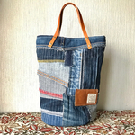 バケツ型slim bag(デニムコラージュ) m148