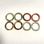 【4色16個】約21mm   天然石風リングパーツ        