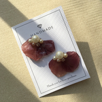 【07】在庫セール！パンジーの花びらピアス