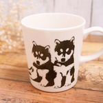 モノクロ❁シベリアンハスキーのマグカップ✨お名入れ可♡