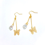 雨と蝶々・ロングピアス&イヤリング