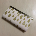 ゴールド雫の長財布