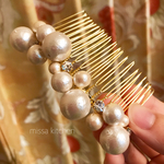 【再販】コットンパールのゴージャスなヘアコーム