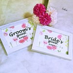 受付サイン(フレーム無し)ボタニカルフラワー《L版サイズ》結婚式の受付に♡