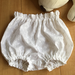 再販  白いコットンレースのカボチャパンツ