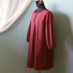 赤×黒ギンガムチェック　後ろボタンのかっぽう着　90