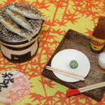 秋刀魚を焼く