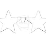 ERG-537-R【2個入り】ワイヤスターピアス,Wire Star Earring/50mm x 45mm
