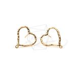 ERG-541-MG【2個入り】ハンマードハートピアス,Hammered Heart Ear Post