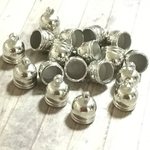 プラ製 10mm タッセル キャップ カバー シルバー  20個セット
