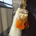 ２WAY:　金木犀の香水瓶バッグチャーム、キーホルダー