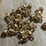 プラ製 ミニ タッセル  キャップ カバー ゴールド  30個セット