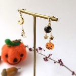 再販！ハロウィンおばけとパンプキンのスウィングピアス