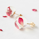 水滴ピアス(G)『rose』※樹脂・チタン・ノンホール・イヤリング加工可能