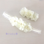 再＊おそろい♡アーティシャルフラワー＊バレッタ＆ヘアバンド＊親子ペア＊リンク