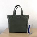 「ボックストート」小サイズ 「オリーブ」帆布トートバッグ 倉敷帆布8号