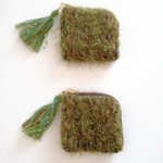 『moss』noriko tweed 　　カードポーチ　手織り コスメ　コイン