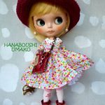 ＊秋のお出掛けコーディネート９点セット＊ blythe outfit＊ブライス ＊ ブライス ＊ワンピース・ブーツ・帽子＊