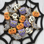 4匹のおばけクッキー【ハロウィンアイシングクッキー】