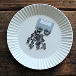 〇〇リトアニアリネン×ボタニカルレース 〇〇　千鳥black　ピアス/イヤリング/ノンホールピアス