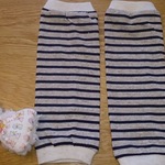 〘linkさま専用ページです♡〙Kids レッグウォーマー　ボーダーﾍﾞｰｼﾞｭ（80~100size）