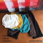 選べるカラー 短パン コットンリネン かぼちゃパンツ