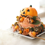 お花のカボチャオバケケーキ【送込】
