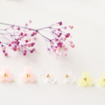 mini paleflower♡　一粒ピアス/樹脂ノンホールピアス（イヤリング）small