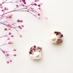 A/W　purple♡　ピアス/樹脂ノンホールピアス（イヤリング）