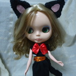 ネオブライス　子猫セット（耳・しっぽ・リボン）ハロウィン