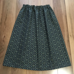 着物リメイクスカート和柄深緑