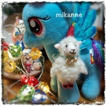羊毛フェルト★パーティーひつじブローチ
