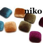ベルベットカボション♡スクエア4色8個