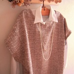 RickRack ドルマンチュニック　ナチュラルベージュ　ツイード　F
