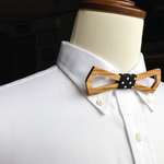 木の蝶ネクタイ #Slim dot black